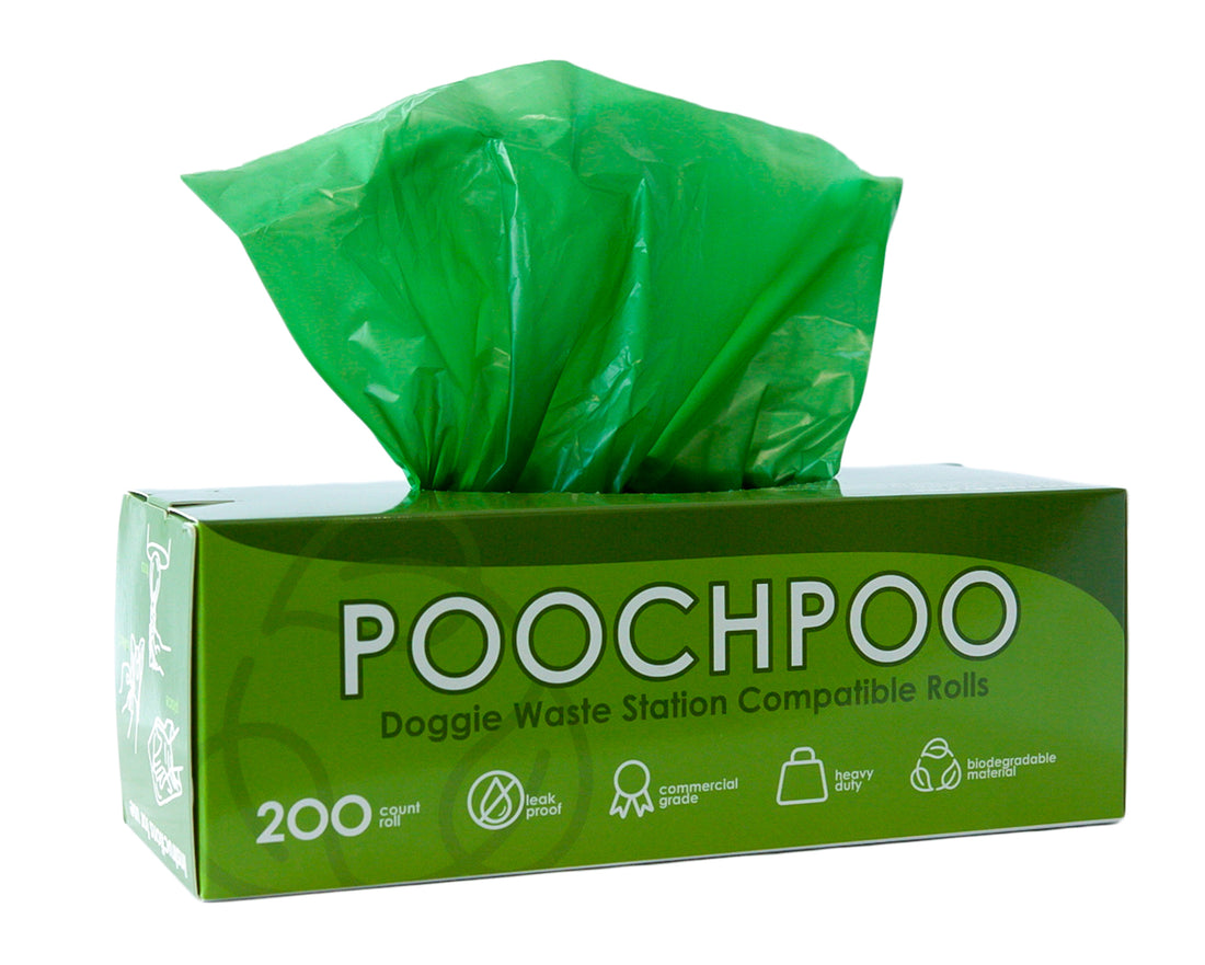 POOCHPOO Case of 2000 Pet Waste Bags on a Roll (10 Rolls per Case)